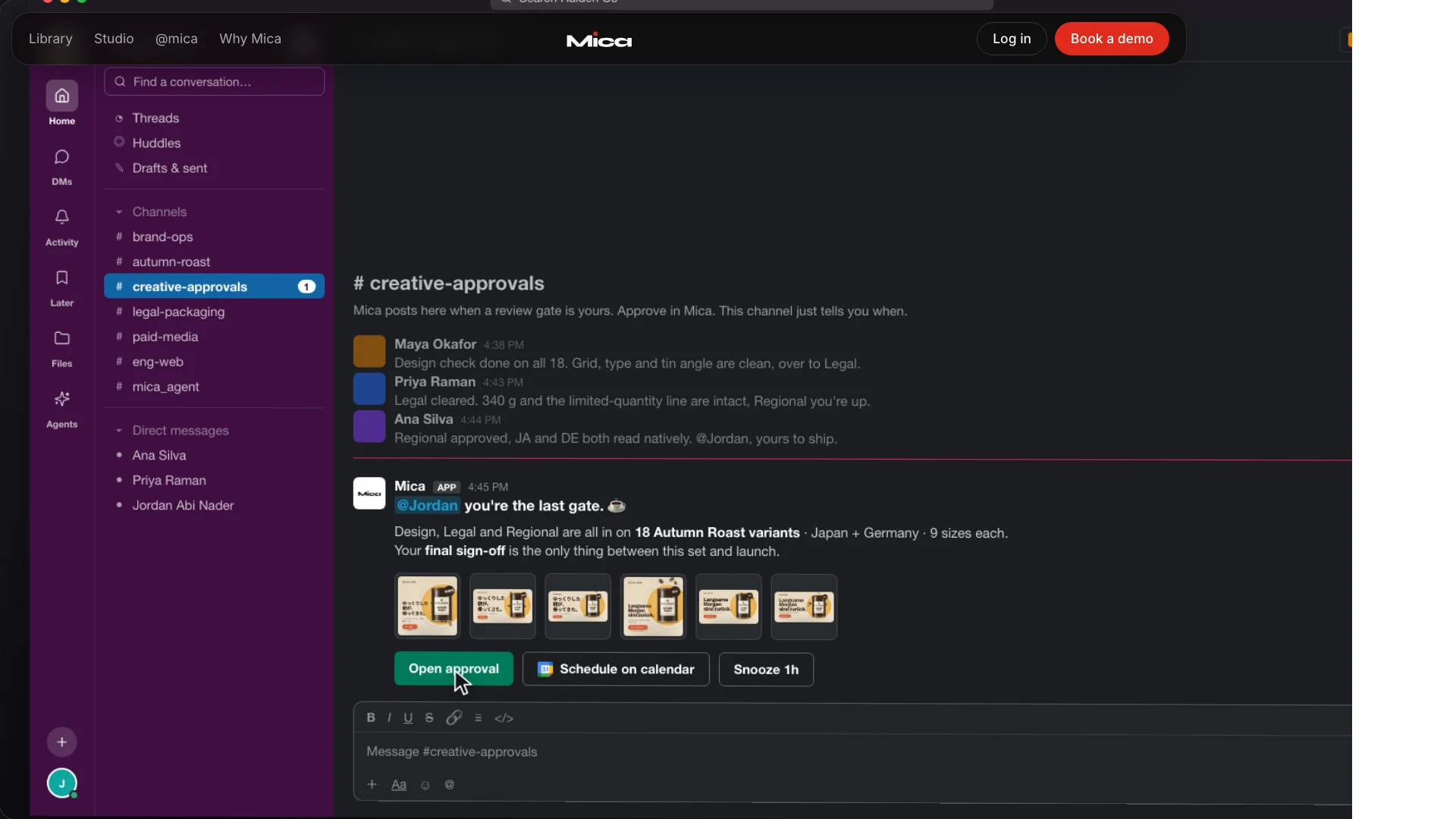 The next review finds you, right where your team works.